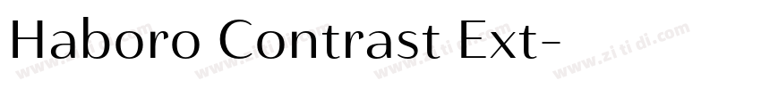 Haboro Contrast Ext字体转换